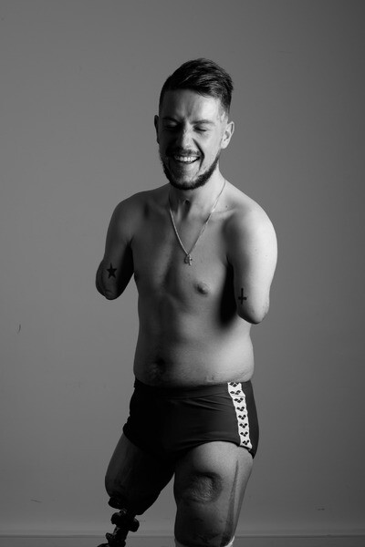 Pierre Rabine, modèle de l'exposition Different is Beautiful