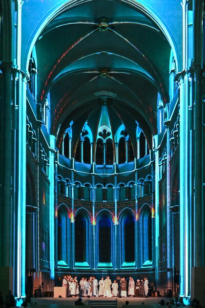 Projection lors du 1er opus du spectacle Lyon née de la lumière