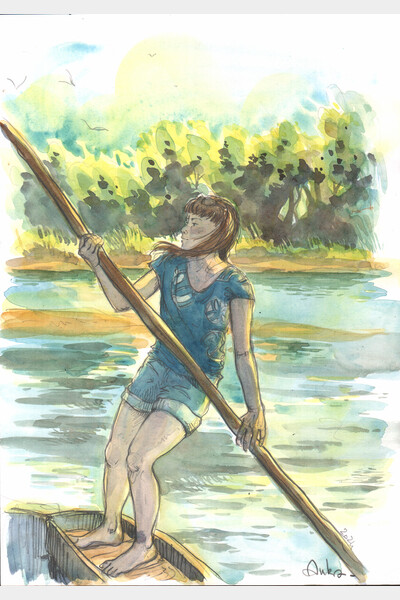 Aurélie Calmet, Jeune fille à la bourde