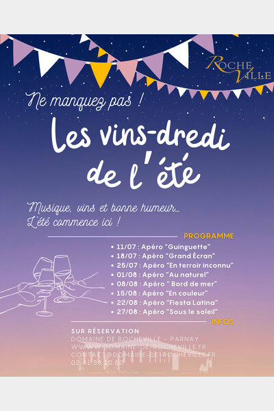 Les vins-dredis de l'été à Rocheville