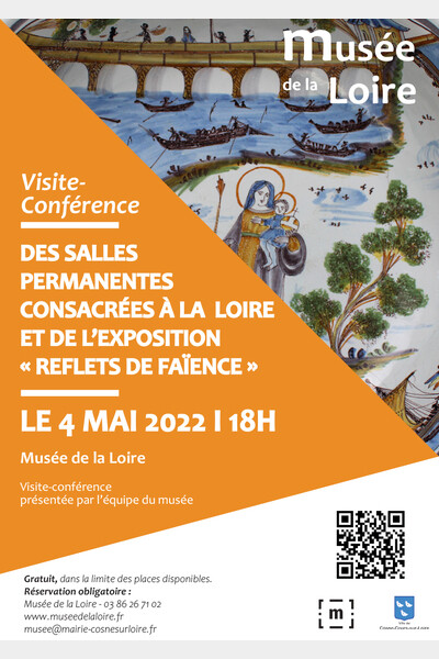Affiche Conférence Reflets de faïence, la Loire pour décor