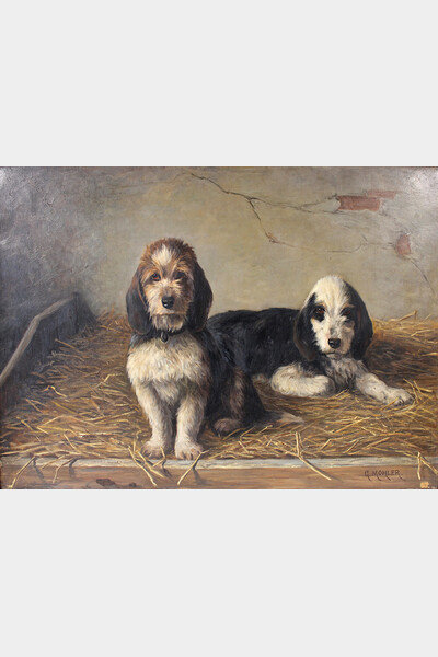 Gustave Mohler, Portrait de deux chiens