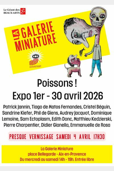 affiche expo Poissons ! de La Galerie Miniature