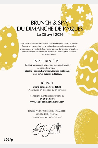 BRUNCH & SPA DU DIMANCHE DE PAQUES