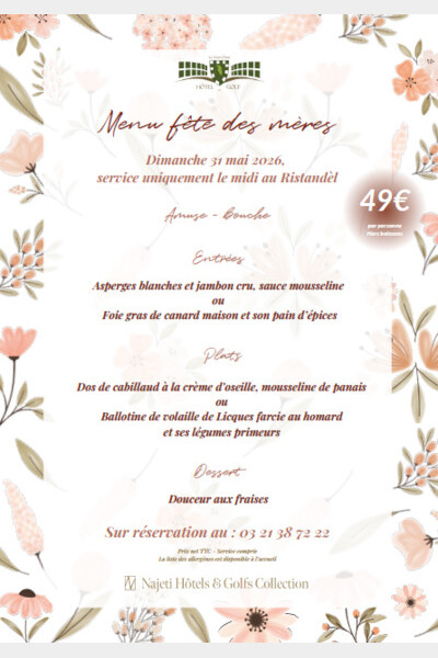 Menu fête des mères