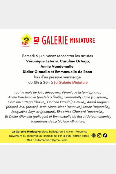 Invitation et participants au presque vernissage du 4 avril 2026