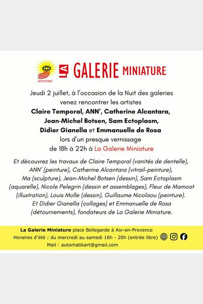 Invitation et participants au presque vernissage 