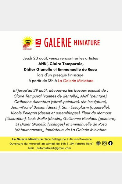 Invitation et participants au presque finissage