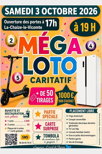 Méga Loto Caritatif L'envol de Thyméo 