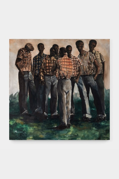 'Ingxhoxo', 2026, huile sur toile, 100x100cm 