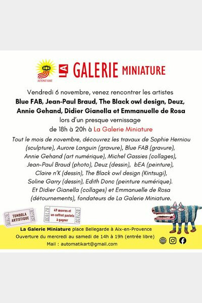 Invitation et participants au presque vernissage 
