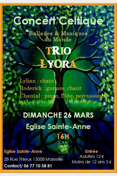 Affiche Concert Celtique Trio Lyora
